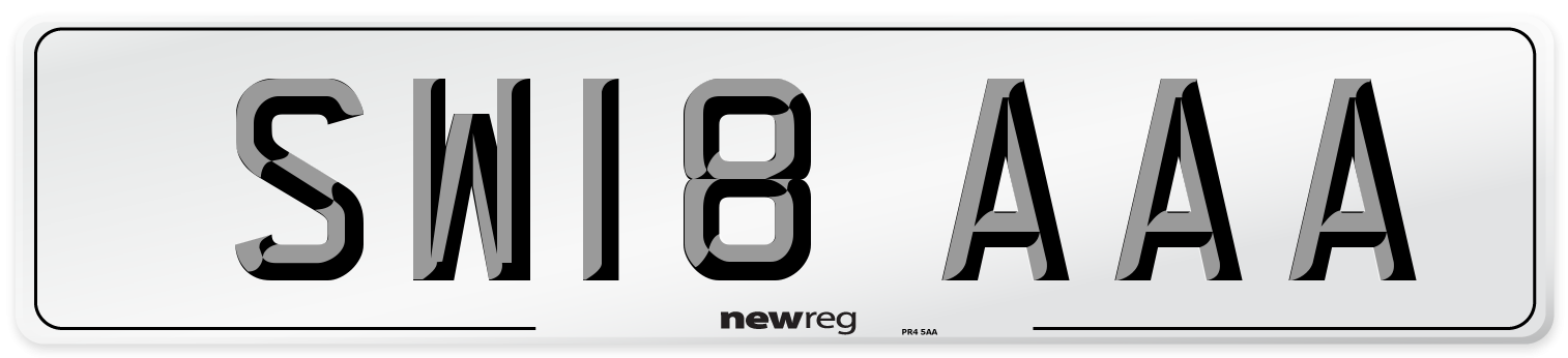 SW18 AAA Number Plate from New Reg